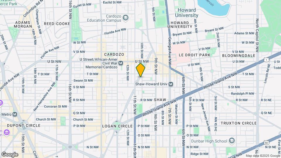 1833 Vermont Ave NW Map and Location Details