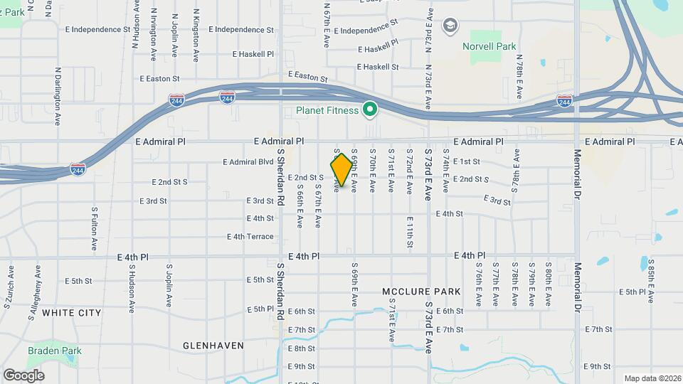 221 S 68th E Ave Map and Location Details