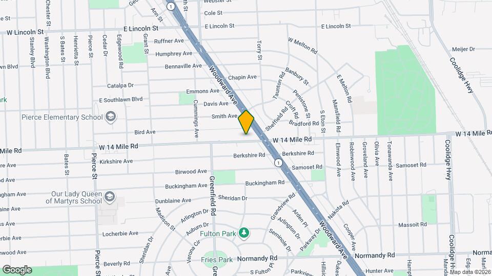 1493 E 14 Mile Rd Map and Location Details