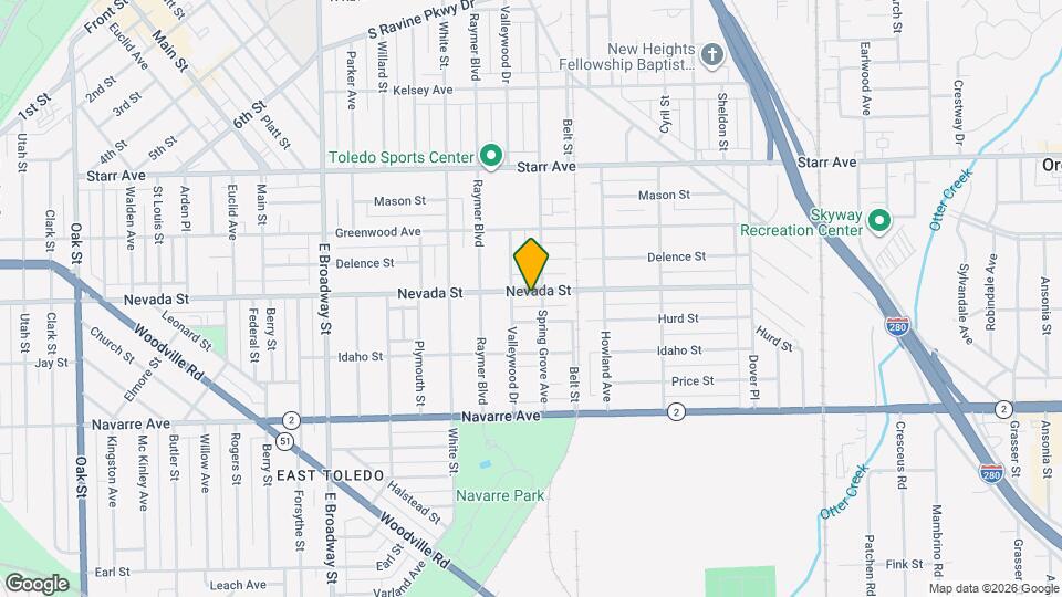 1620 Nevada St Map and Location Details