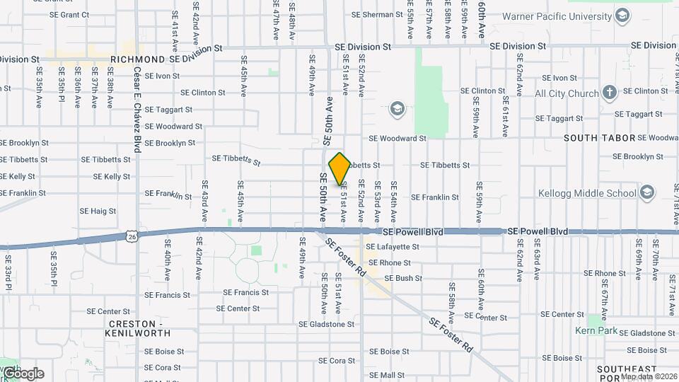 3233 SE 51st Ave Map and Location Details