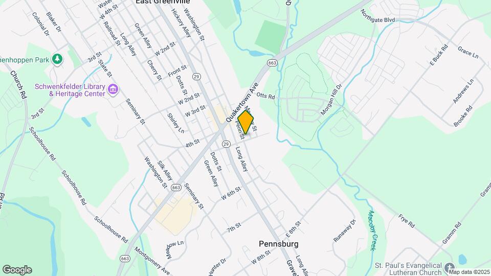 500 Penn St Mapa y Detalles de la Ubicación