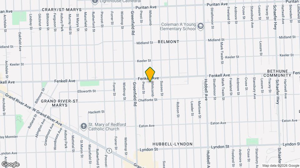 15107 Whitcomb Map and Location Details