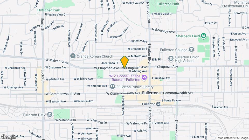 402 N Highland Ave Map and Location Details