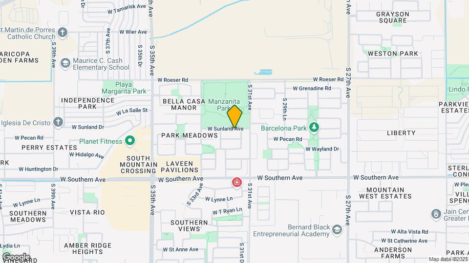 3129 W Sunland Ave Map and Location Details