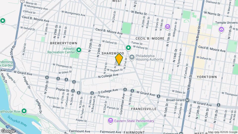 2128 Master St Map and Location Details