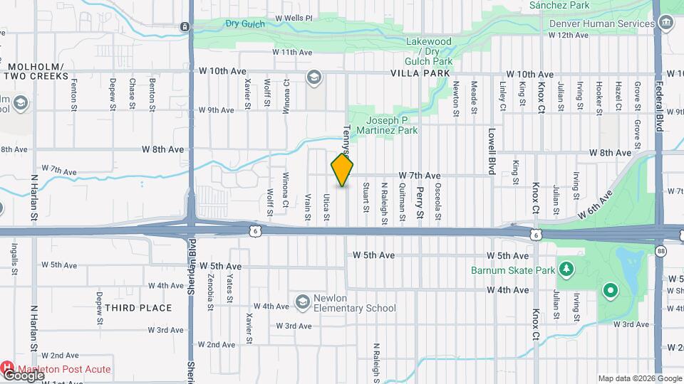 665 Tennyson St Map and Location Details