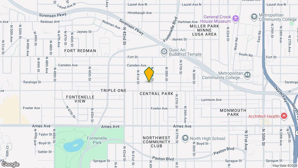 4011 Saratoga St Map and Location Details