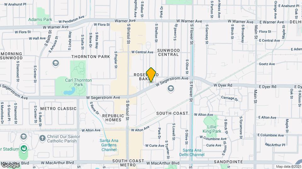 2729 S Rosewood Ave Map and Location Details