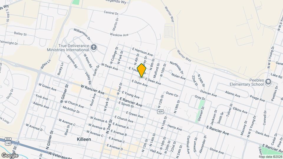 1312 N Gray St Mapa y Detalles de la Ubicación