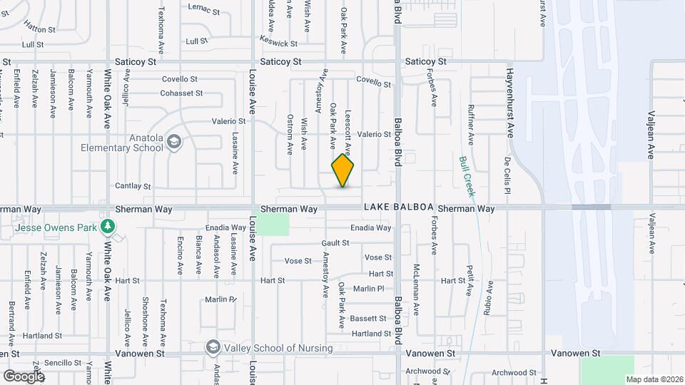 17032 Cantlay St Map and Location Details