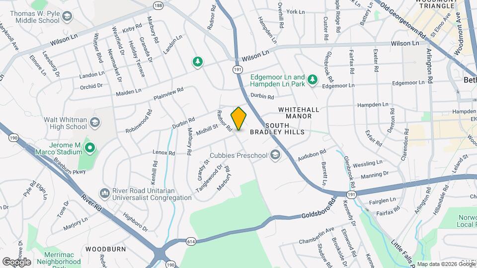 7109 Radnor Rd Map and Location Details