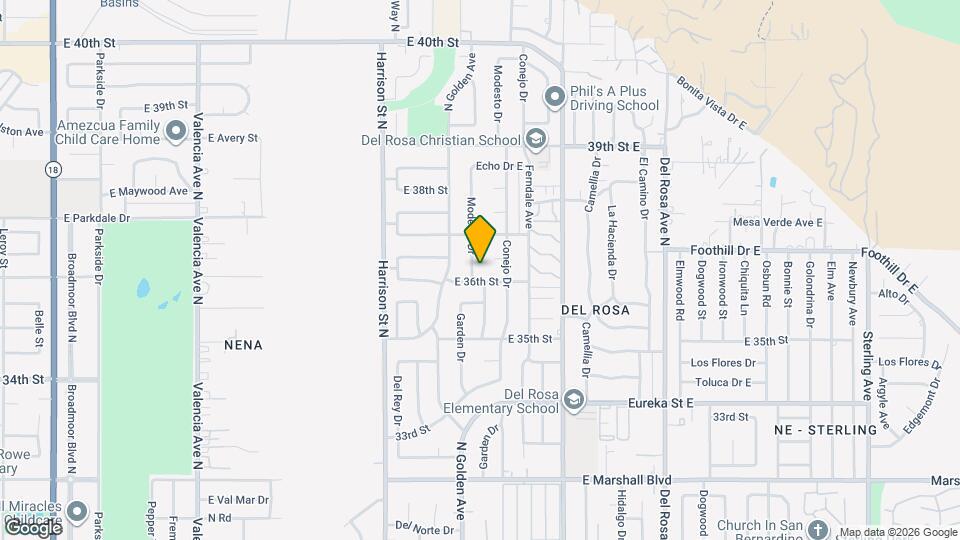 3619 Modesto Dr Map and Location Details