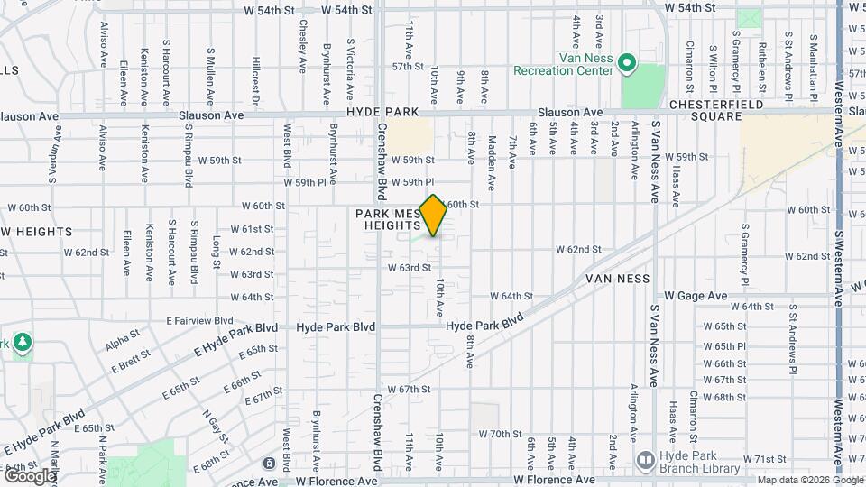 6121 10th Ave Mapa y Detalles de la Ubicación