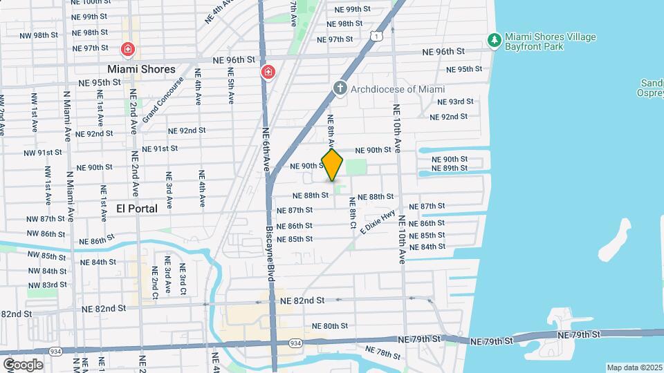 8930 NE 8th Ave Map and Location Details