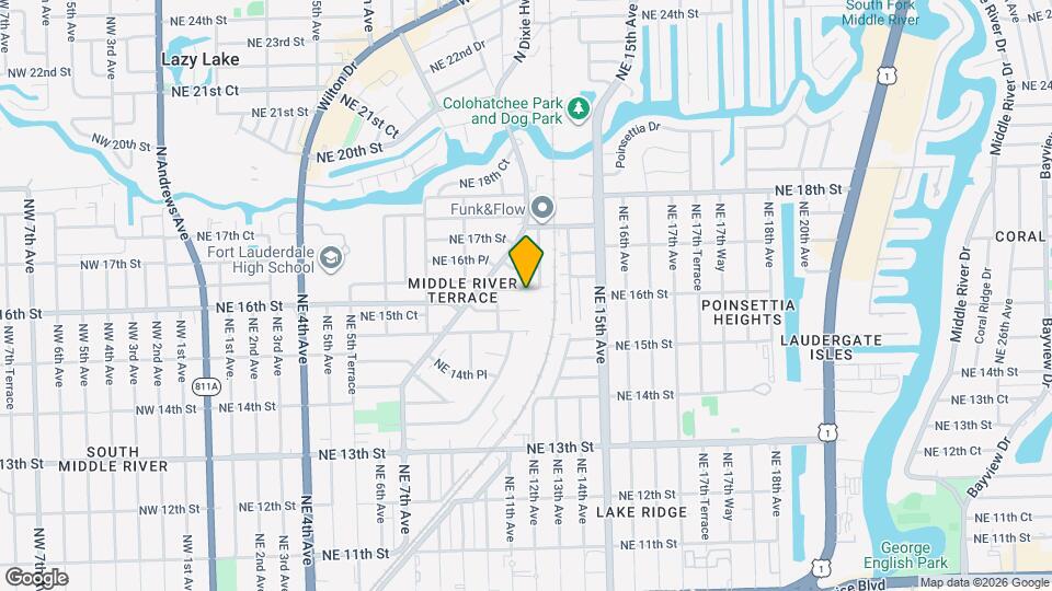 1126 NE 16th Ct Map and Location Details