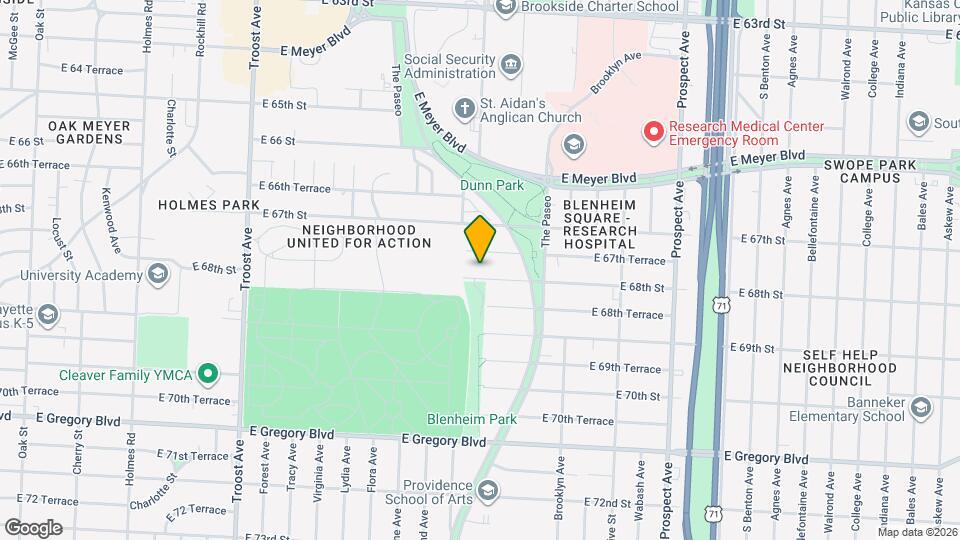 1814 E 68th St Map and Location Details