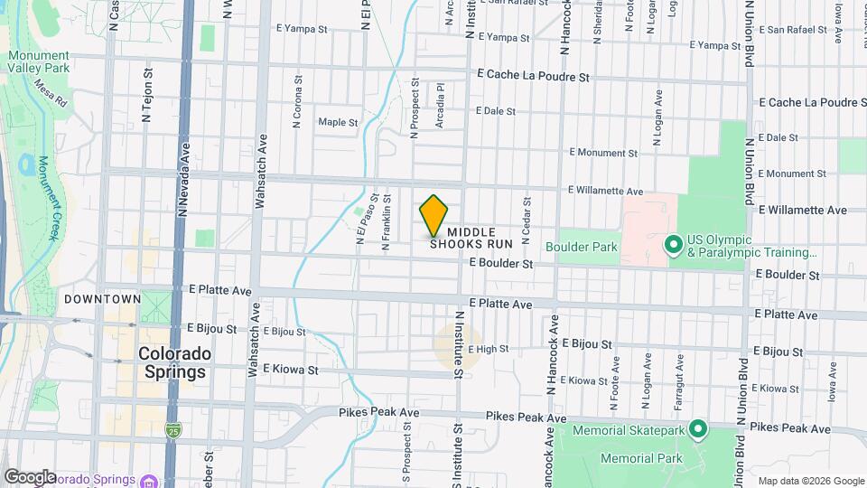 824 E Boulder St Map and Location Details