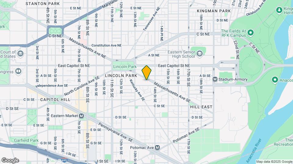1353 Massachusetts Ave SE Mapa y Detalles de la Ubicación