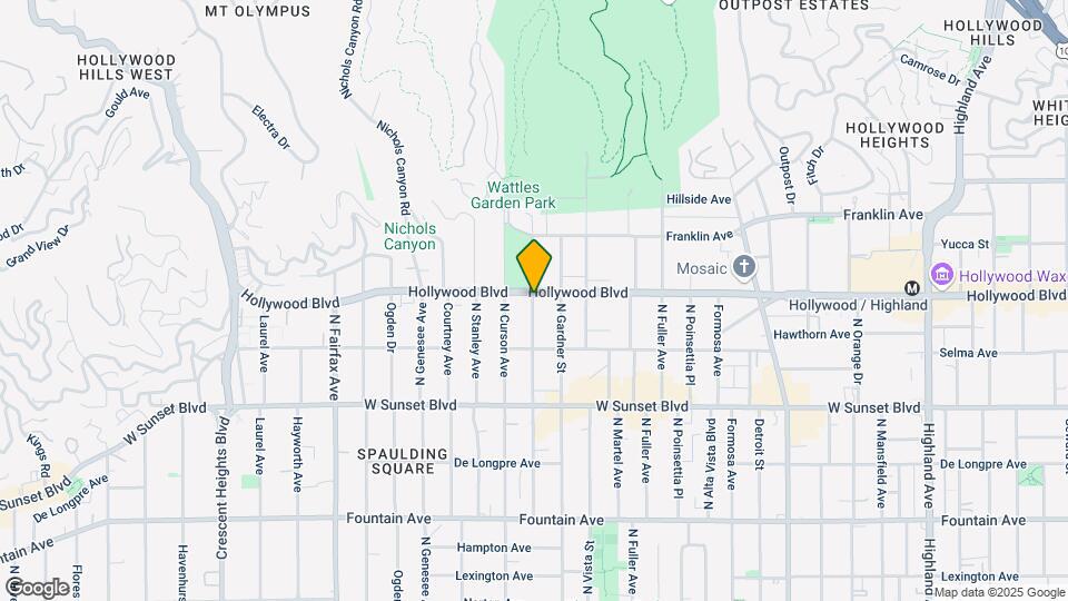1658 N Sierra Bonita Ave Map and Location Details