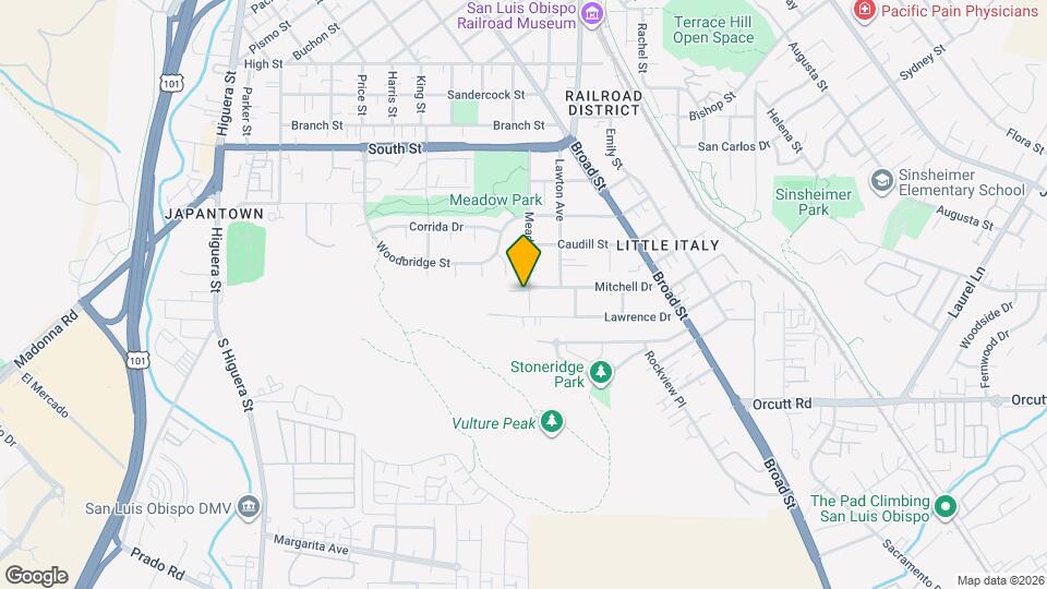 2701 Meadow St Map and Location Details