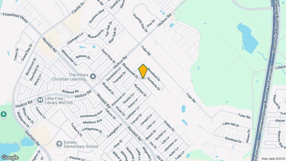6602 Bluebonnet Dr Map and Location Details