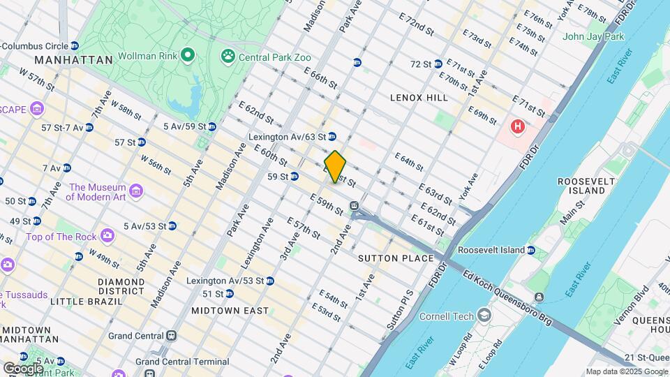 209-211 E 60th St Mapa y Detalles de la Ubicación