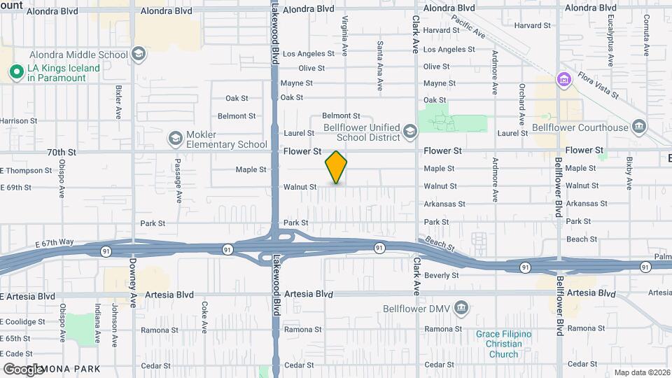 9142 Walnut St Map and Location Details