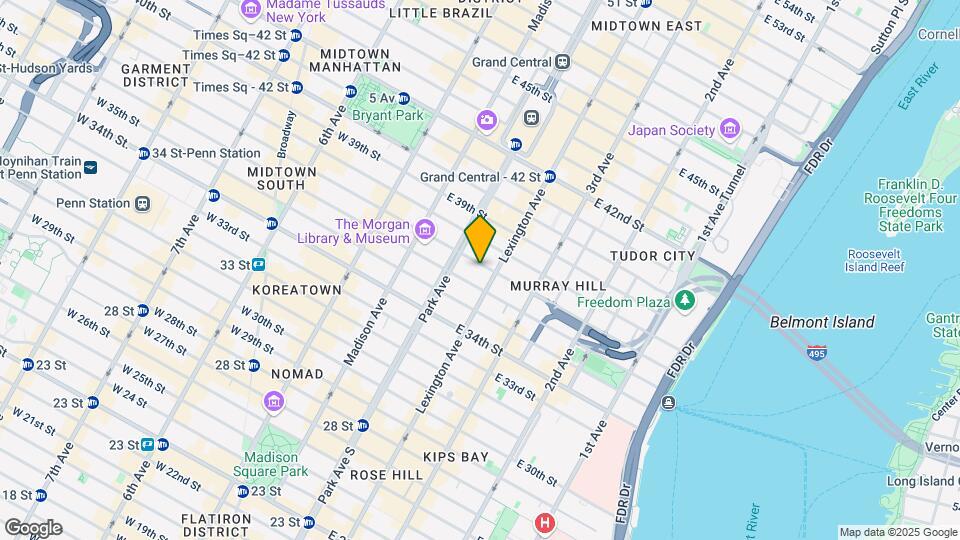 116 E 37th St Map and Location Details