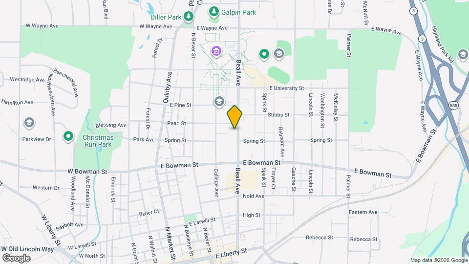 724 Beall Ave Map and Location Details