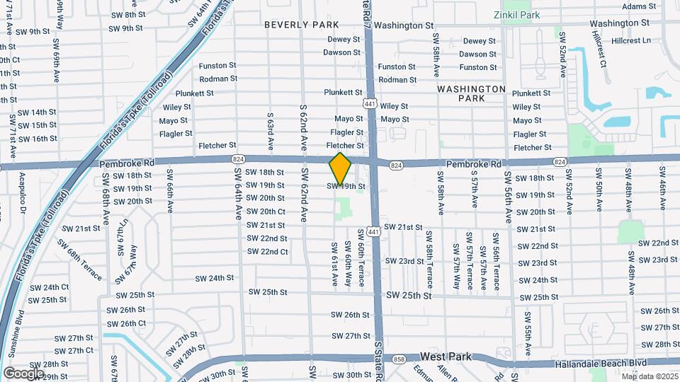 6054 SW 19th St Map and Location Details
