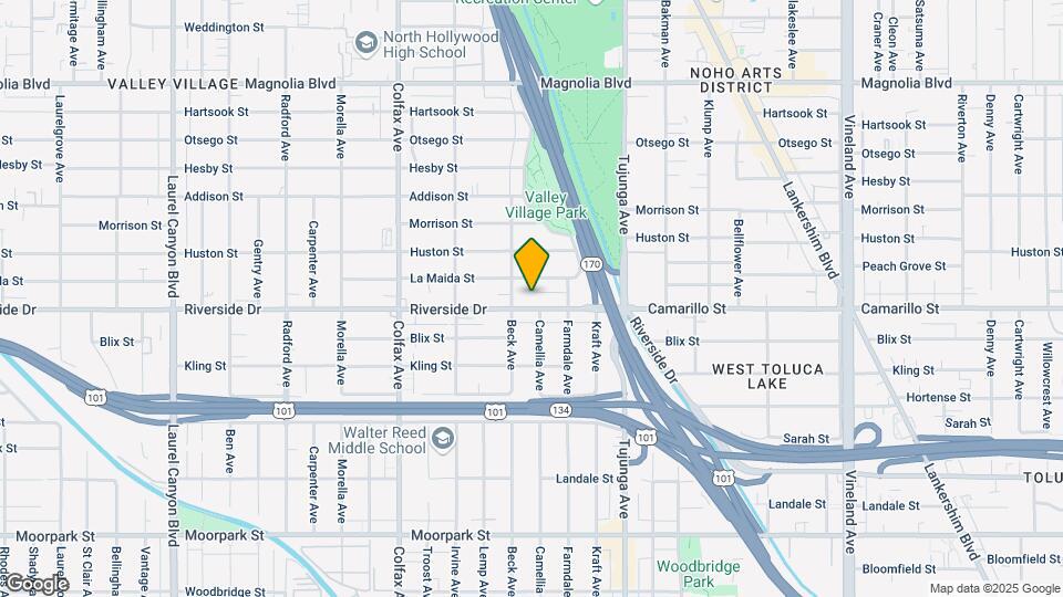 The Villa Valley Village Apartments Map and Location Details