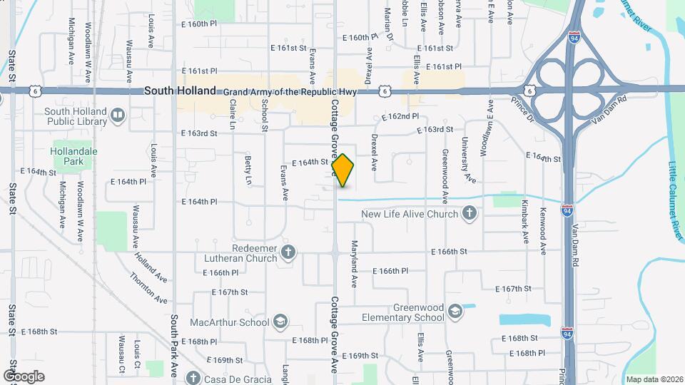16439 Cottage Grove Ave Map and Location Details