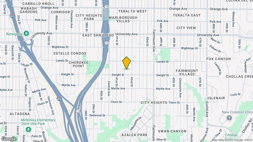 3633 Marlborough Ave Map and Location Details