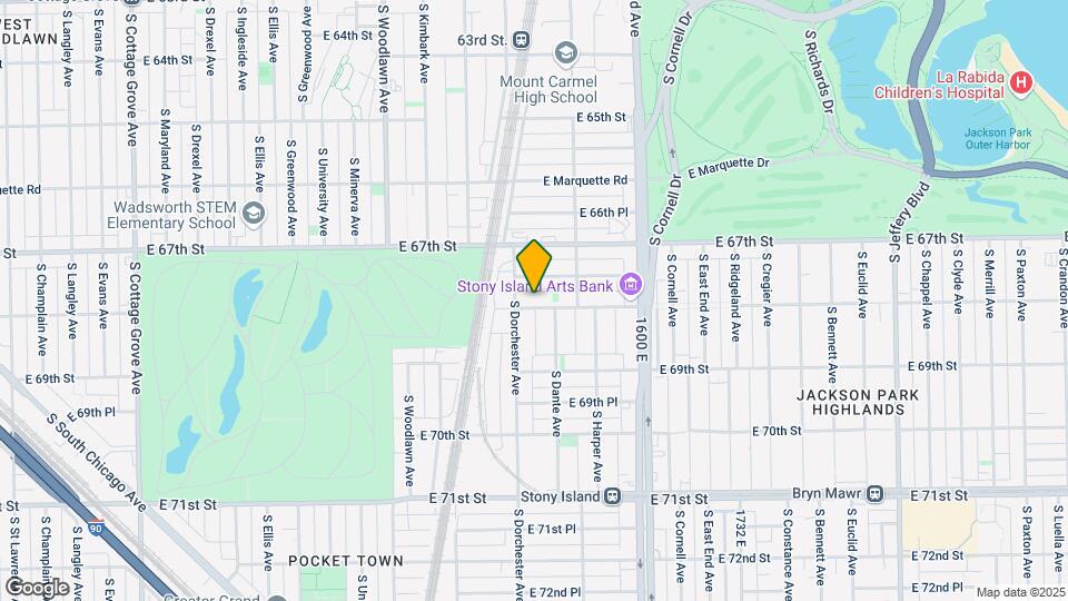 1416 E 68th St Map and Location Details