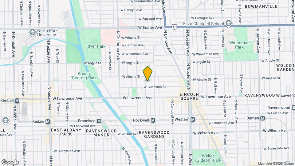 4853 N Talman Ave, Unit Second Floor Map and Location Details