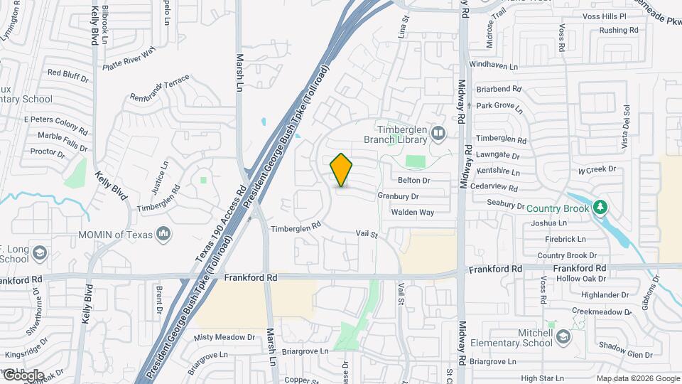 3610 Granbury Dr Map and Location Details