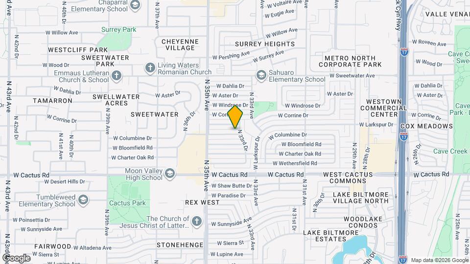 3340 W Columbine Dr Map and Location Details