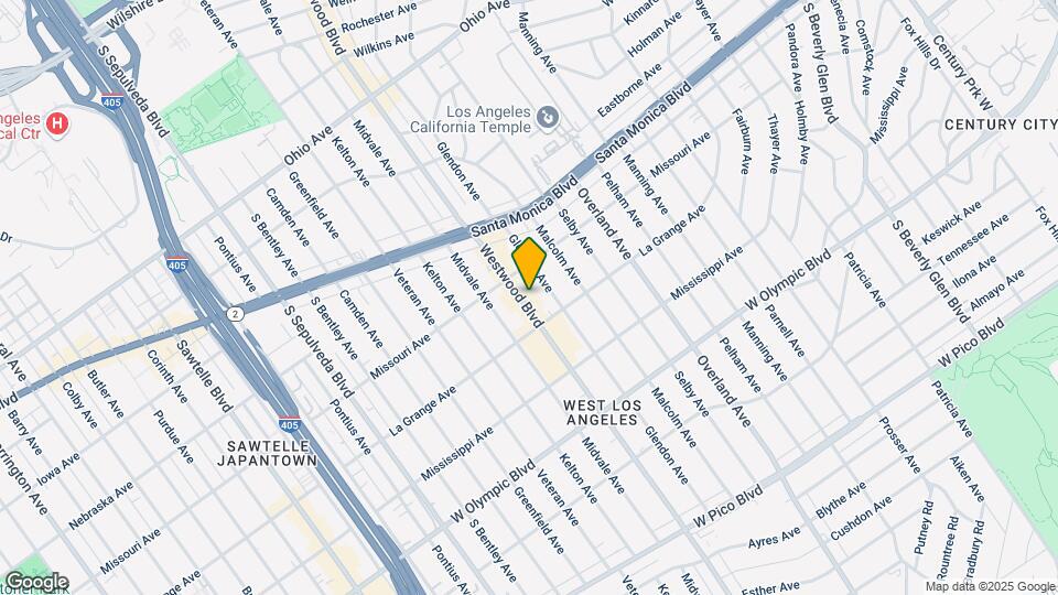 1942 Westwood Blvd, Unit 206 Map and Location Details