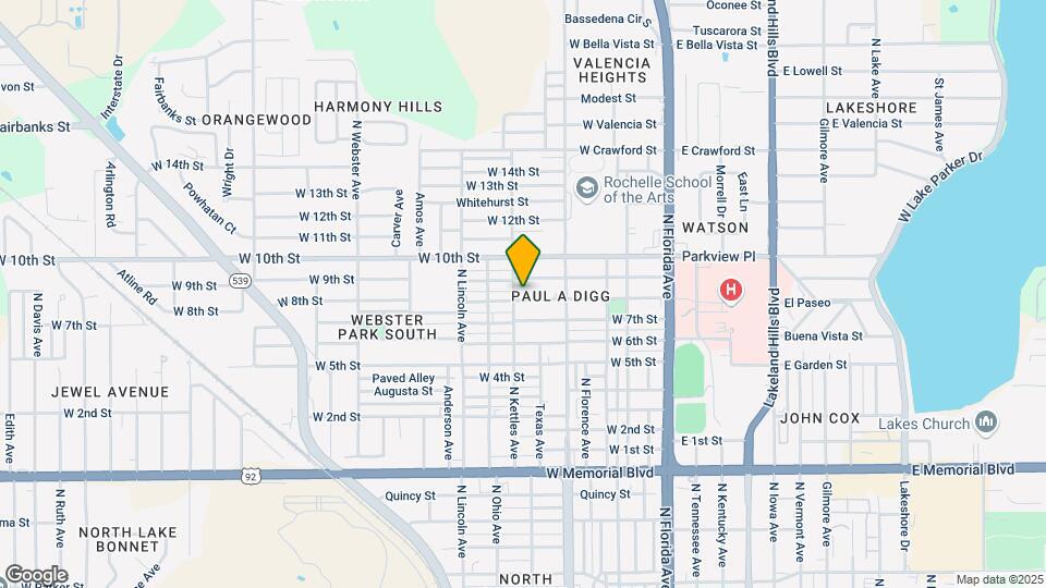 613 W 8th St Map and Location Details