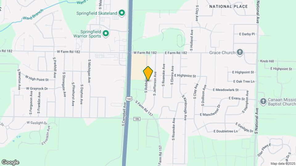 5580 S Robberson Ave Map and Location Details