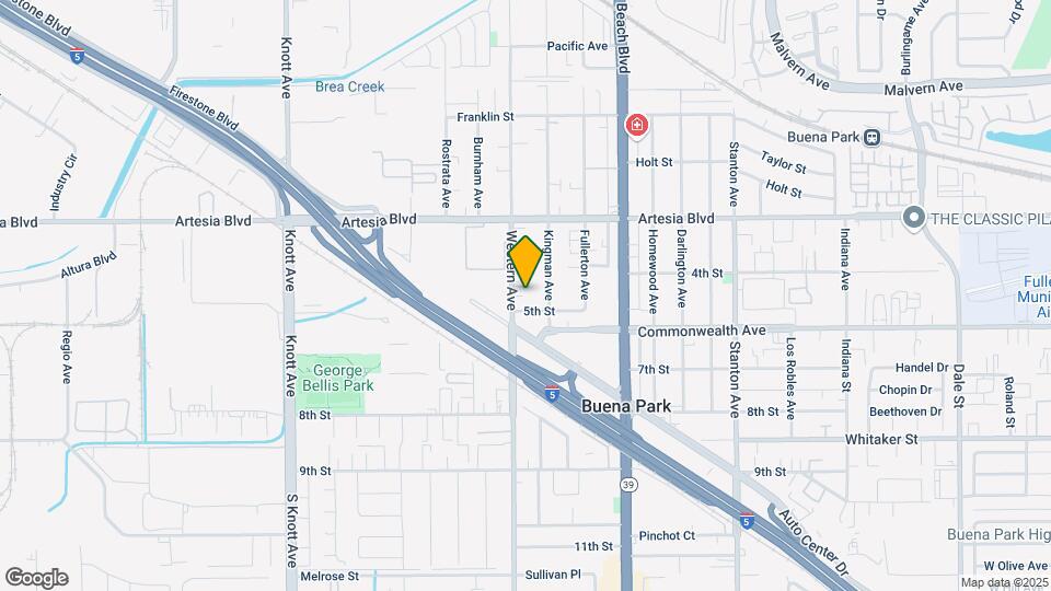 6172 Western Ave Map and Location Details