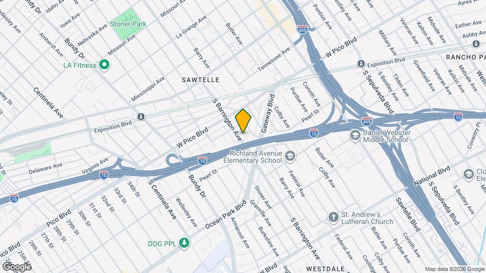 2460 S Barrington Ave Map and Location Details