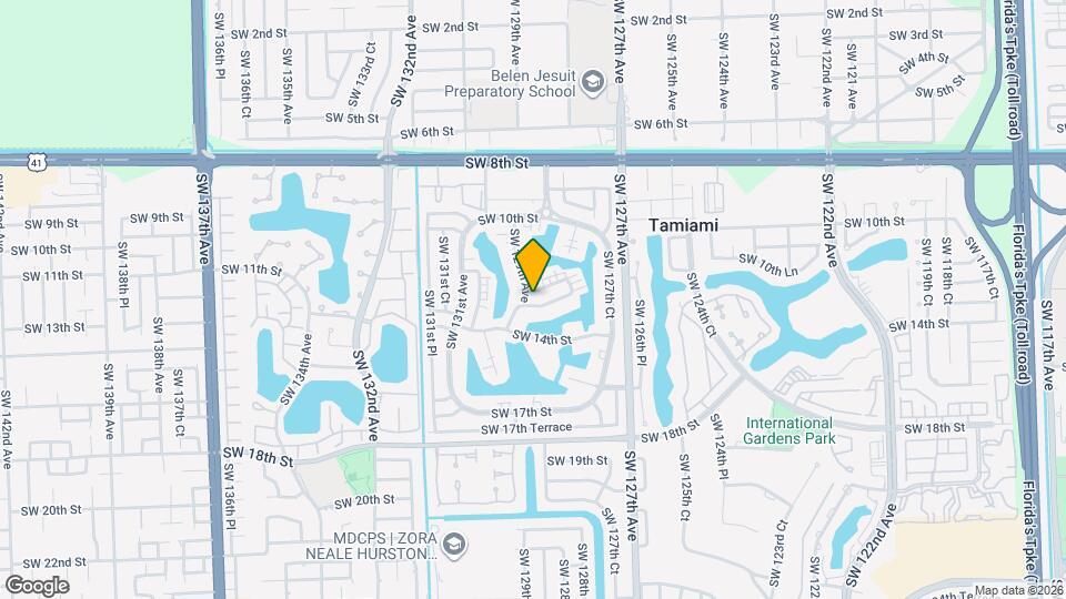 12881 SW 12th Ter, Unit Apt Map and Location Details
