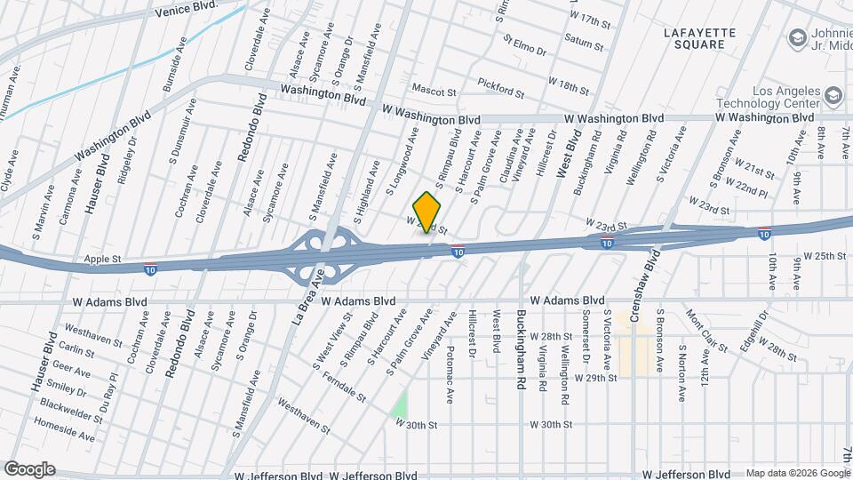 2325 S Harcourt Ave Map and Location Details