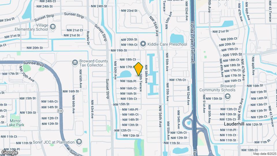 5861 NW 16th Pl, Unit 106 Map and Location Details