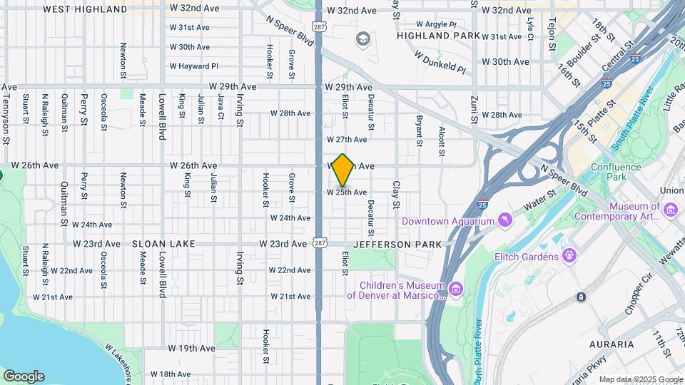 2905 W 25th Ave Map and Location Details