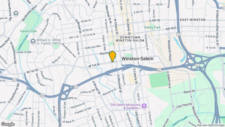 412 W 1st St Map and Location Details