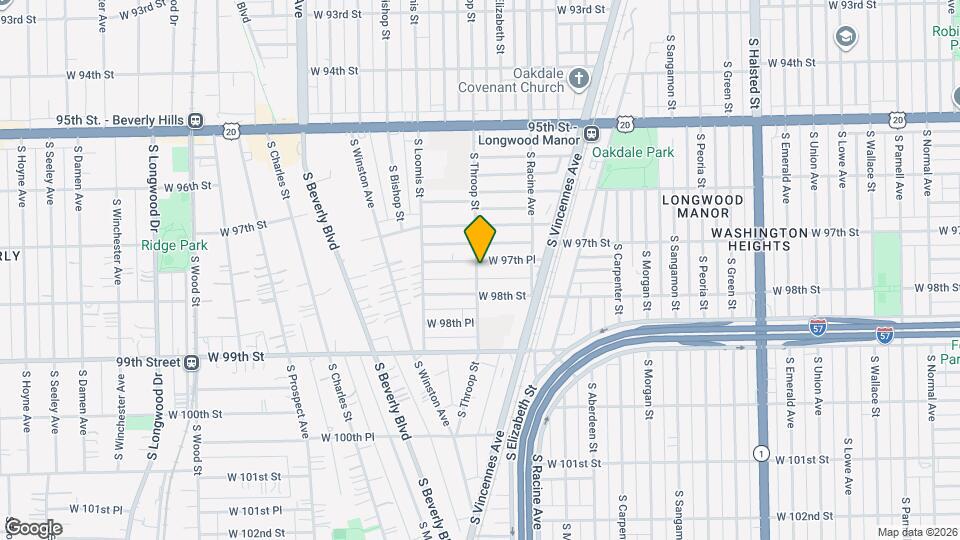 1257 W 97th Pl Map and Location Details