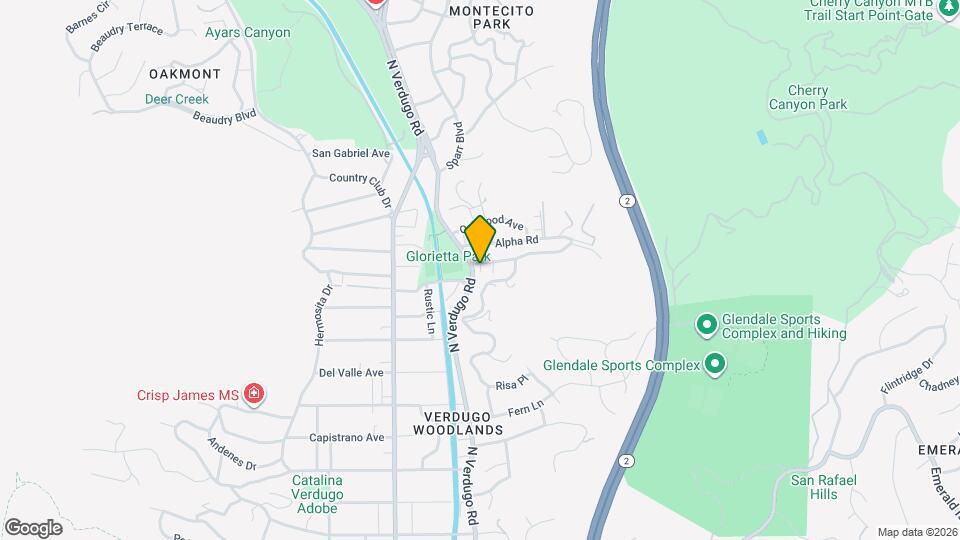 1802 Los Encinos Ave, Unit A Map and Location Details